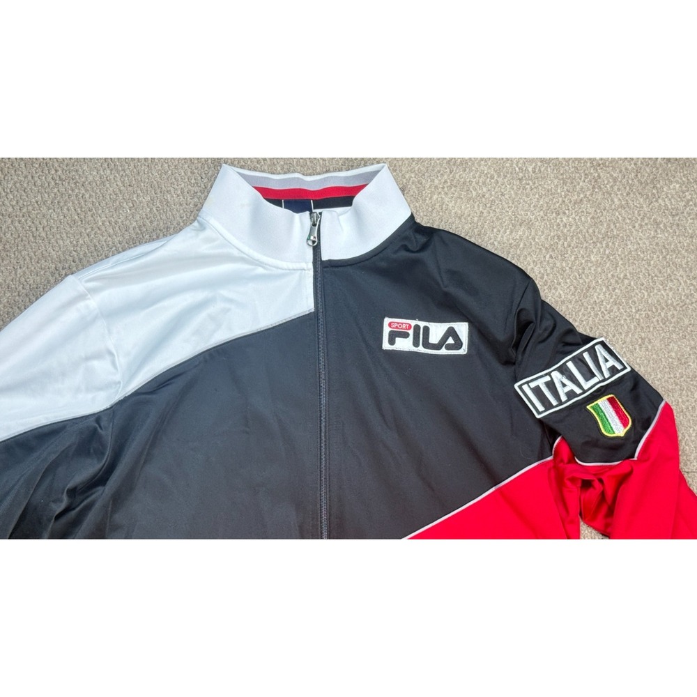 Fila Sport Italia Men's Full Zip Long Sleeve Track‎ Jacket Size Large - Picture 2 of 9